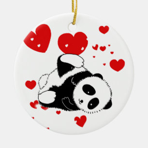 pandas "panda bears" "panda bear baby" "kawaii pan ceramic tree decoration