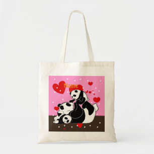 pandas "panda bears" "panda bear baby" "kawaii pan tote bag