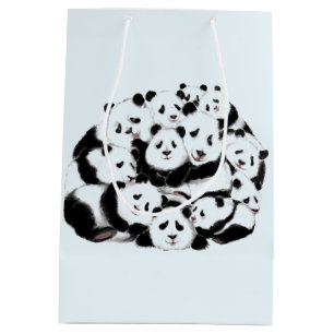 Pandas - Pandemic - Big Hugs - Drawings Collection Medium Gift Bag