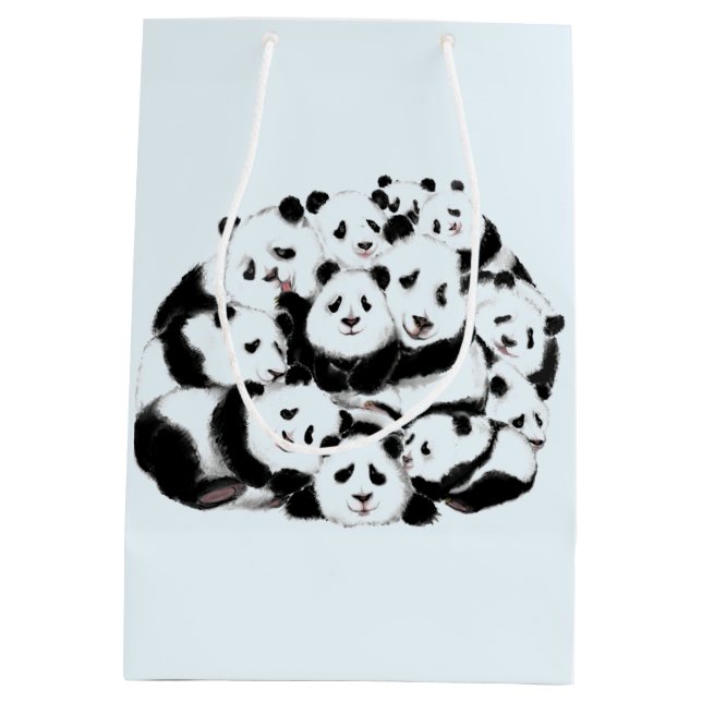 Pandas - Pandemic - Big Hugs - Drawings Collection Medium Gift Bag (Back)