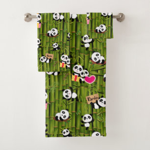 Panda's Pattern 2 Bath Towel Set