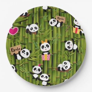 Panda's Pattern 2 Paper Plate