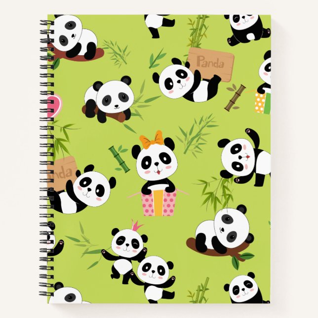 Panda's Pattern 3 Notebook (Front)