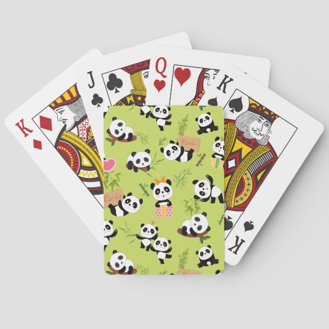 Panda's Pattern 3 Playing Cards (Back)