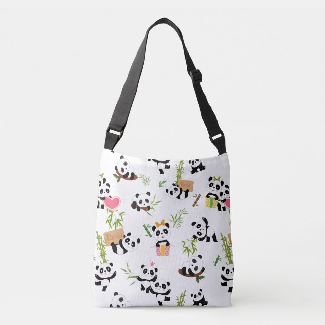 Panda's Pattern Crossbody Bag (Front)