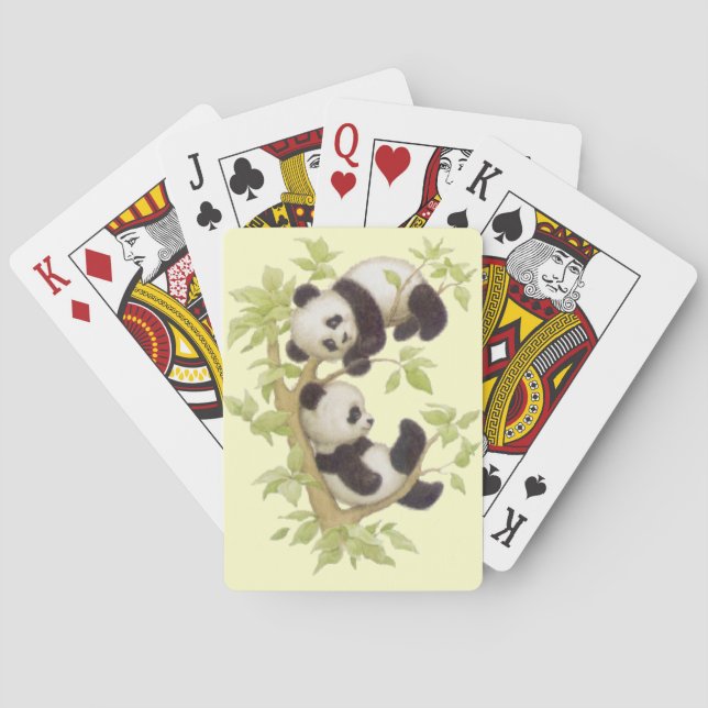Panda's Playing in a Tree Cards (Back)