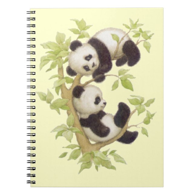 Panda's Playing in a Tree Notebook (Front)