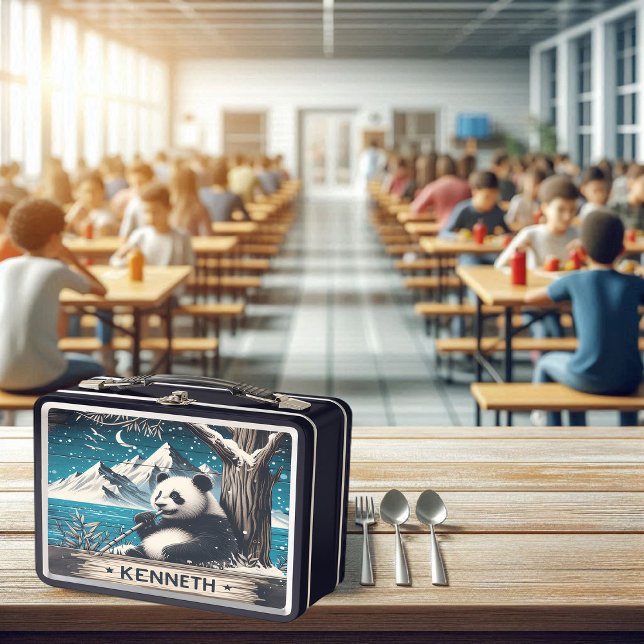  Panda's Quiet Spot: Bamboo Delight Metal Lunch Box (Creator Uploaded)