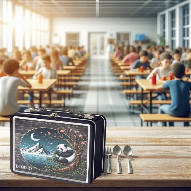 Panda's Treetop Sanctuary: Bamboo Serenity Metal Lunch Box (Creator Uploaded)