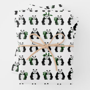 Pandas Wrapping Paper Sheets