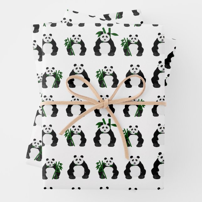 Pandas Wrapping Paper Sheets (In situ)