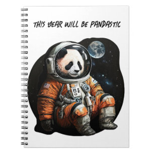 Pandastic journal. Space panda notebook