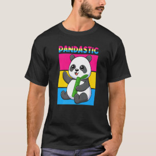 Pandastic Panda Bear Lgbtq Pride Flag Pun Pansexu T-Shirt