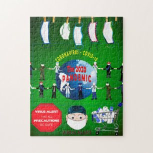 Pandemic Coronavirus Covid Keepsake Jigsaw Puzzle