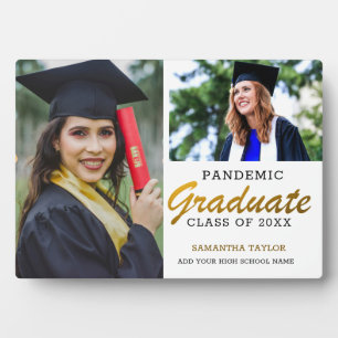Pandemic Graduate 2025 2 photo Collage Plaque