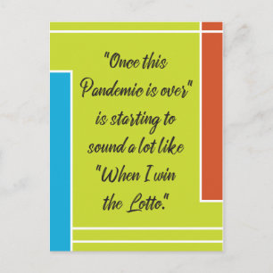 Pandemic "Just for Fun" Humour Postcard