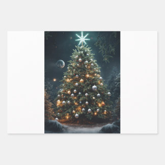 "Pandemic Peril: A Haunting 2023 Christmas" Wrapping Paper Sheet