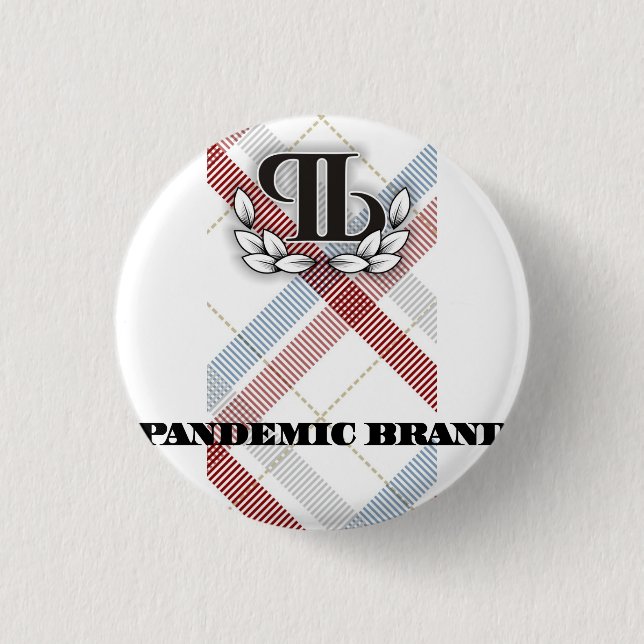 Pandemic Plaid Button (Front)