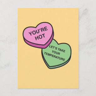 Pandemic Valentine / You're Hot, Take Temperature Postcard
