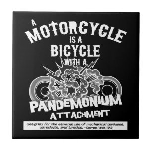 Pandemonium Attachment -bw Ceramic Tile
