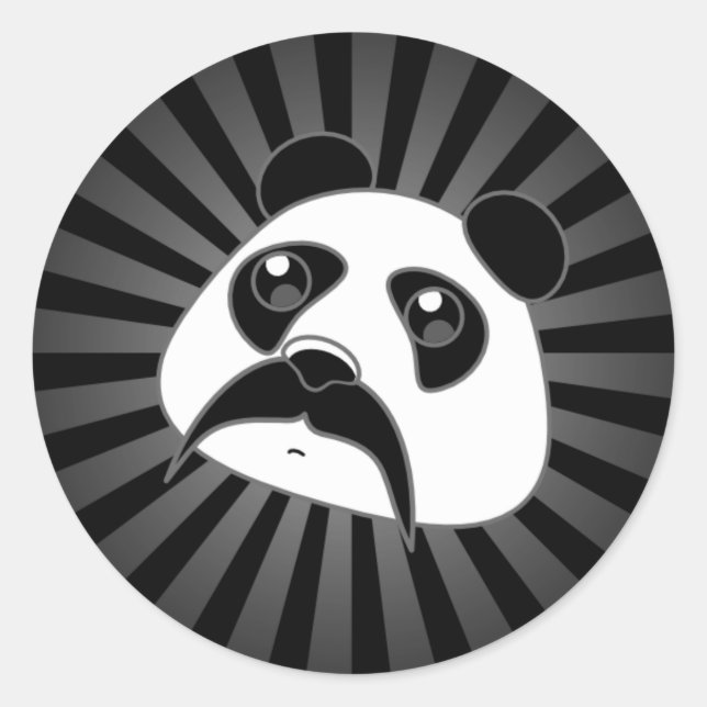 Pandlebar Moustache Classic Round Sticker (Front)