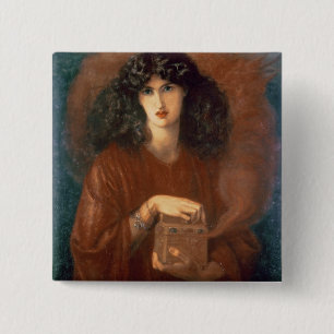 Pandora, 1871 (oil on canvas) 15 cm square badge