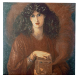 Pandora, 1871 (oil on canvas) ceramic tile
