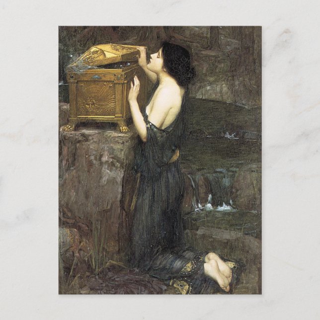 Pandora, by John William Waterhouse, 1896 Postcard (Front)
