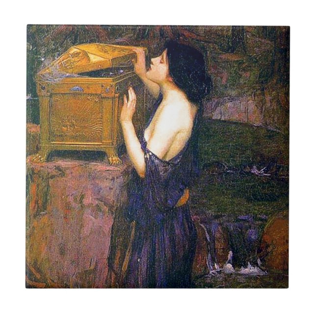 Pandora by John William Waterhouse Ceramic Tile (Front)