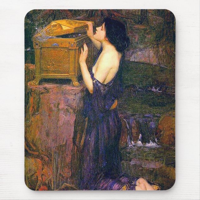 Pandora by John William Waterhouse Mouse Pad (Front)