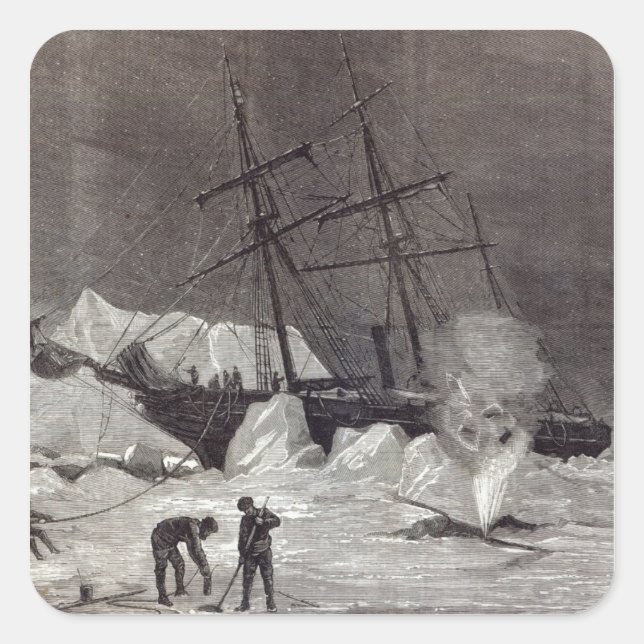 Pandora' nipped in the ice square sticker (Front)