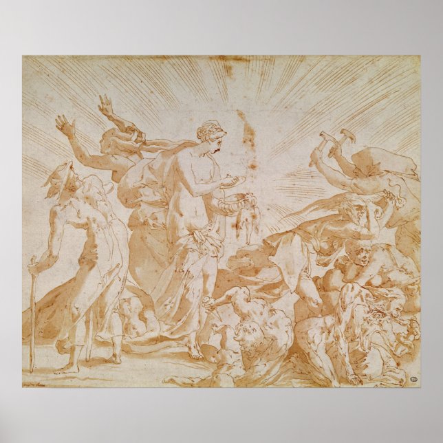 Pandora opening the box poster (Front)