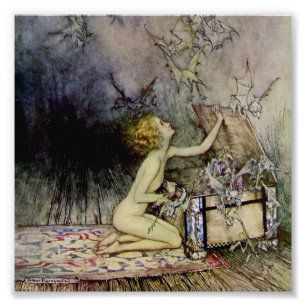 “Pandora Opens the Box” by Arthur Rackham Photo Print