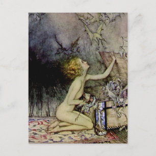“Pandora Opens the Box” by Arthur Rackham Postcard