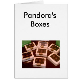 Pandora's Boxes