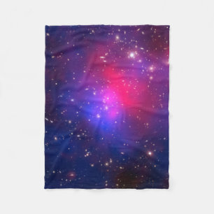 Pandora's Cluster Galaxies Pink Blue Space NASA Fleece Blanket