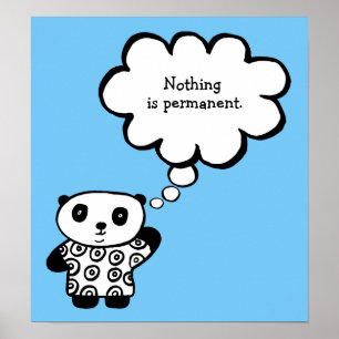 Pandy the Panda Buddhist Permanent Quote Poster