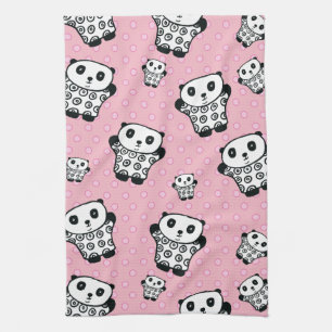 Pandy the Panda Polka Dot Tea Towel