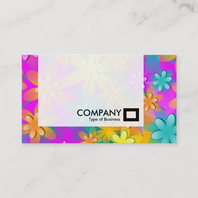 Panel - Colourful Flowers Business Card (Front)
