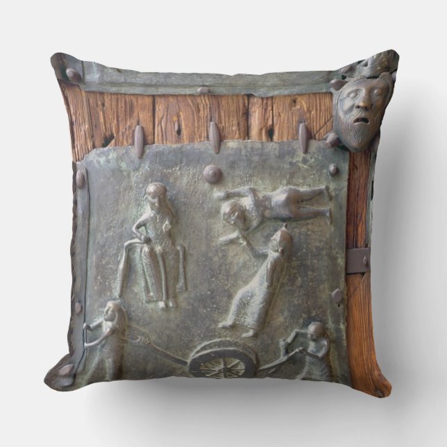 Panel from the left hand door, 12th century (bronz cushion (Front)