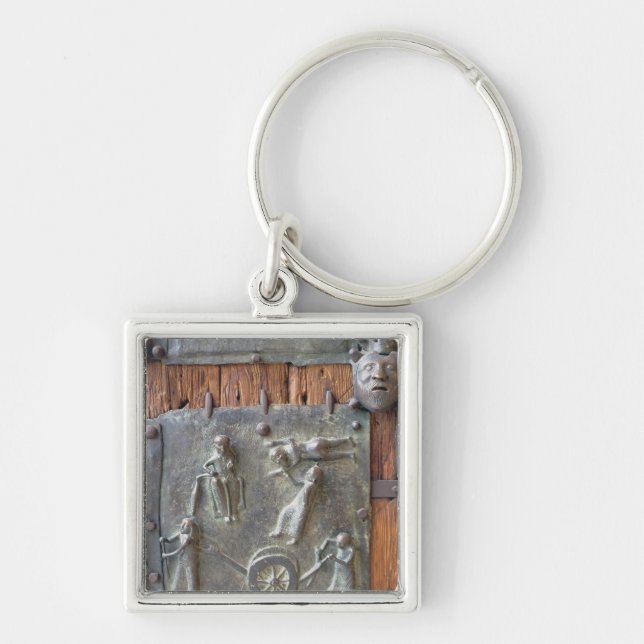 Panel from the left hand door, 12th century (bronz key ring (Front)
