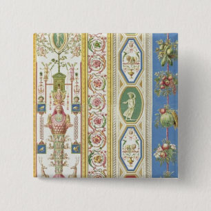 Panel from the Raphael Loggia at the Vatican, engr 15 Cm Square Badge