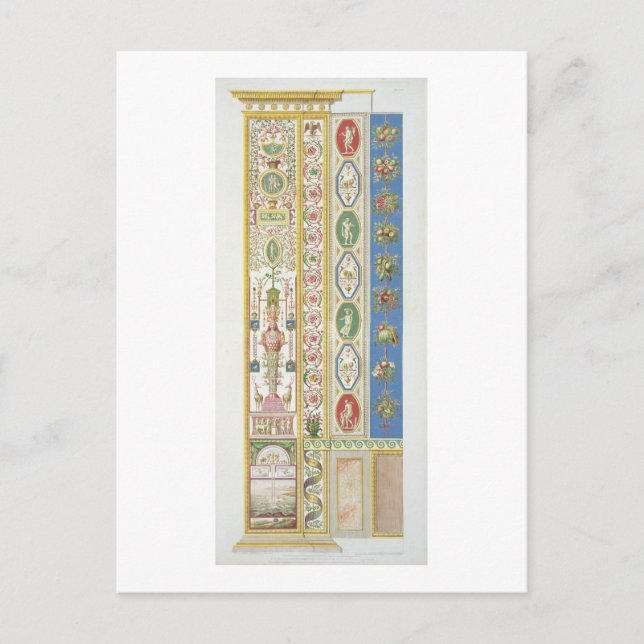 Panel from the Raphael Loggia at the Vatican, engr Postcard (Front)