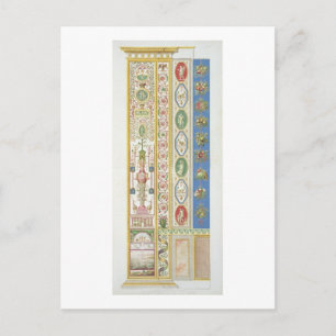 Panel from the Raphael Loggia at the Vatican, engr Postcard