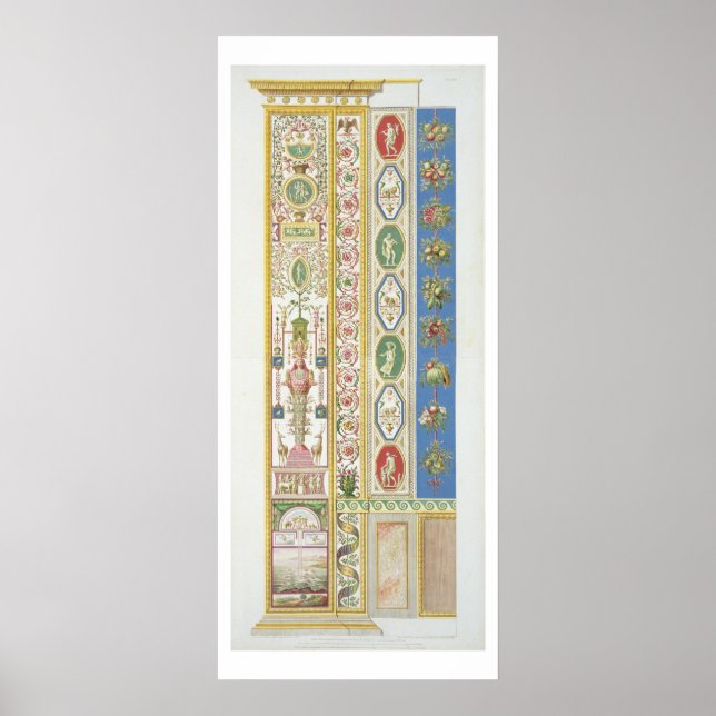 Panel from the Raphael Loggia at the Vatican, engr Poster (Front)