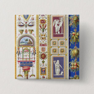 Panel from the Raphael Loggia at the Vatican, from 15 Cm Square Badge