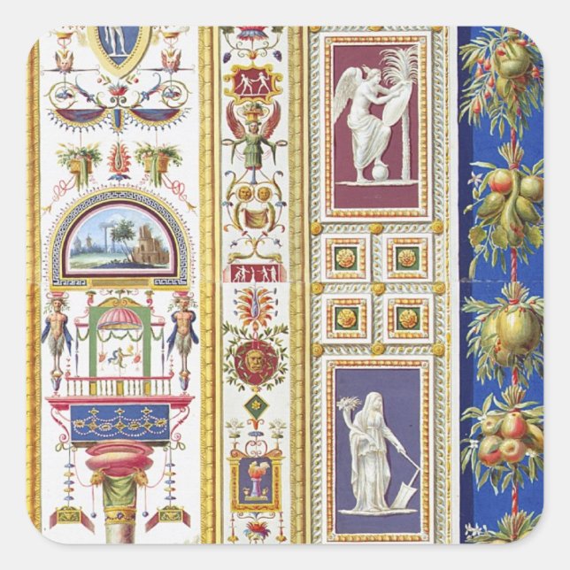 Panel from the Raphael Loggia at the Vatican, from Square Sticker (Front)