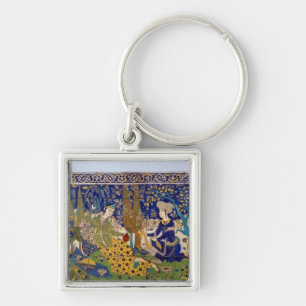 Panel of glazed earthenware tile-work, Isfahan Key Ring