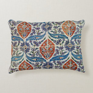 Panel of Isnik earthenware tiles Decorative Cushion