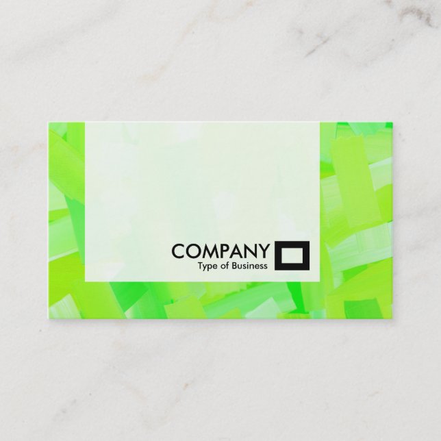 Panel - Painted Green Business Card (Front)
